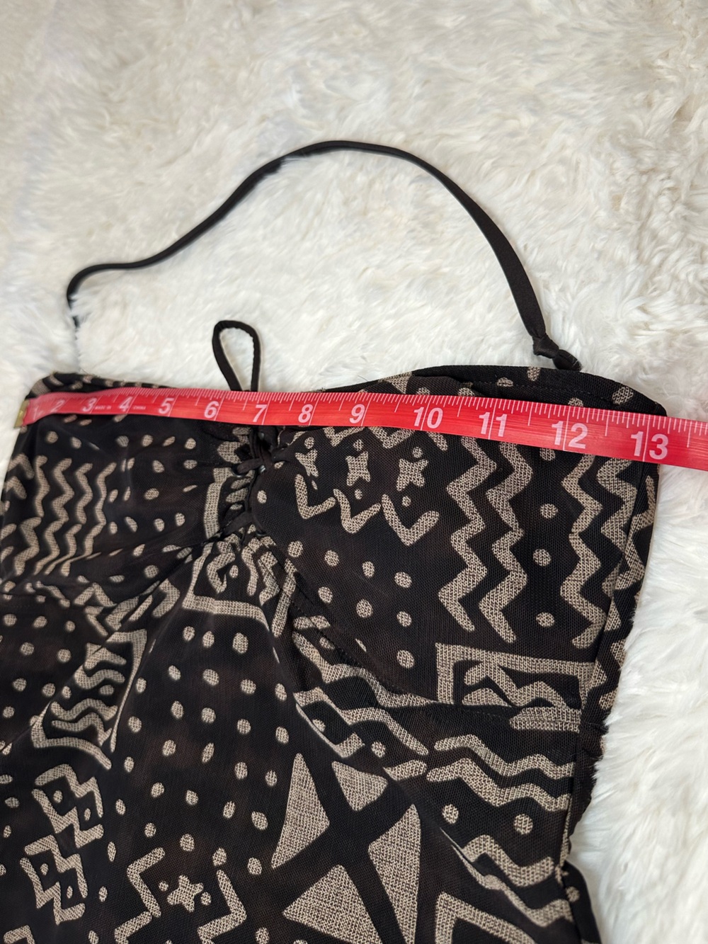 Ralph Lauren Tribal Print Tankini Swim Set Side Tie Brown Tan M Est - Picture 8 of 16